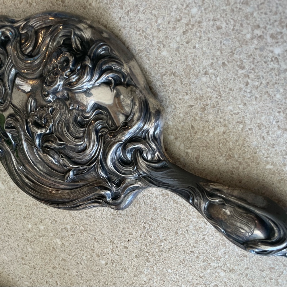 True Vintage 1904 Derby Silver Company Hand Mirror